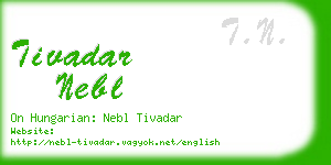 tivadar nebl business card